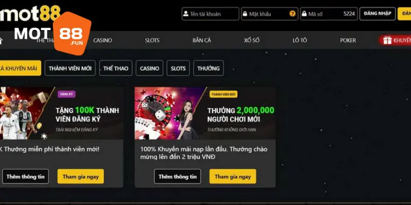 TRANG CHỦ 33 Tổng hợp các sự kiện khuyến mãi HOT của mot88